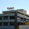 Neues Logo auf dem Conductix-Wampfler Firmengebäude in Weil am Rhein