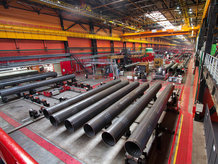 Overhead Bridge Crane in a Pipe Rolling Plant